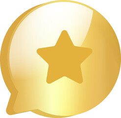 Wall Mural - gold message icon symbol and social media communication sign message icon for website. 3d vector des