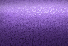 Shining Purple Floral Ornament Brocade Textile Metallic Shine Pattern