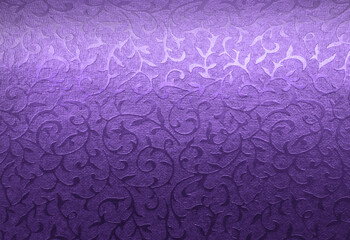 Shining purple floral ornament brocade textile metallic shine pattern