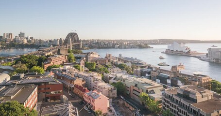 Wall Mural - Aerial view of Sydney with Harbour Bridge, Australia