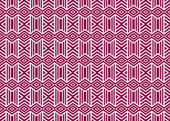 Poster - dark red purple vertical stripes into intricate geometric shapes patterns and designs. abstract seamless pattern template.
