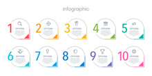 Set Of Numbers 1 To 10 Pop-up Infographics. Vector Illustration.