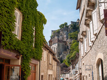 Typical Street Of The Village Of Rocamadour, Lot Department, France