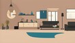 © Markus - flat design vector illustration of a modern living room