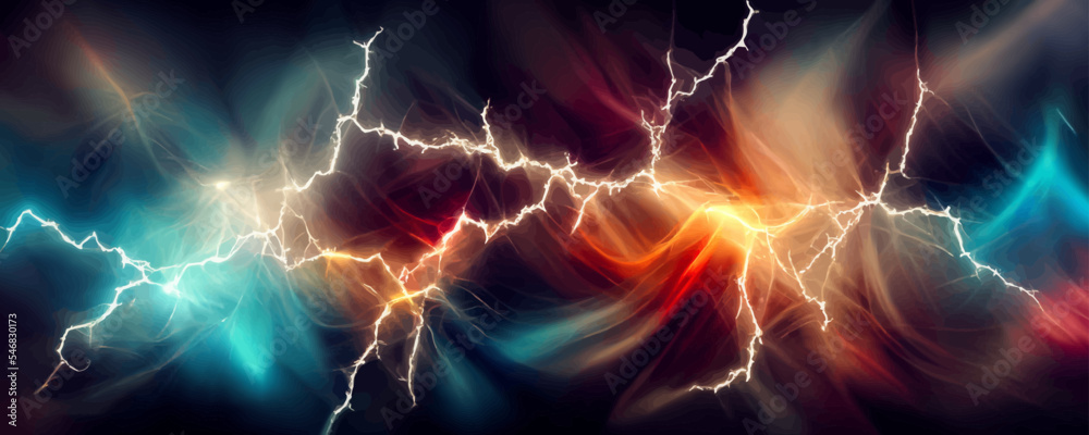 Abstract technology background with lightning effect Stock Vector ...
