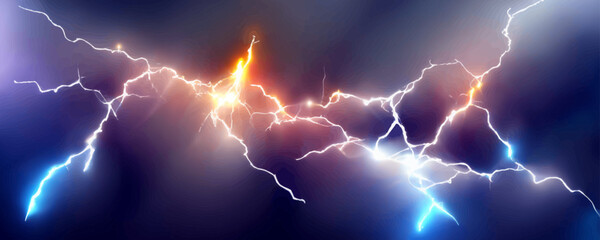 Lightning background with sparks and place for text