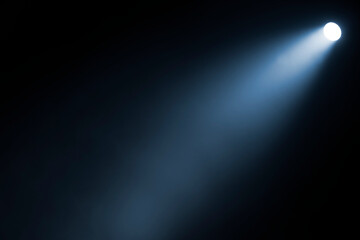 close up of light beam isolated on black background