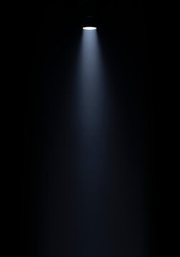 close up of light beam isolated on black background