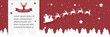 christmas banner template in 3:1 with santa and text space in red and whit