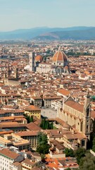 Wall Mural - Cityscape of Florence. Vertical video