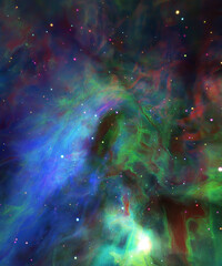 Wall Mural - background with green and blue space
