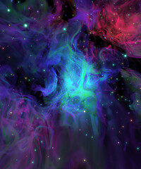 Wall Mural - magic of space galaxy nebula stars background