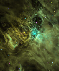 Wall Mural - fractal background with space