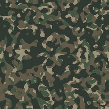 Army Camouflage Vector Seamless Pattern. Texture Military Camouflage Repeats Seamless Army Design. Vector Background