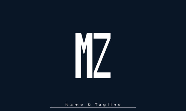 Alphabet letters Initials Monogram logo MZ , ZM