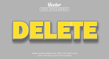 Poster - Editable text effect, Delete text with modern style and classic