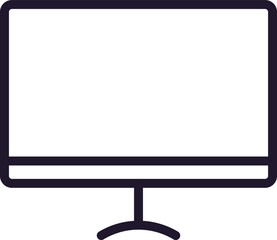 Fototapete - Computer concept. Modern outline high quality illustration for banners, flyers and web sites. Editable stroke in trendy flat style. Line icon of device.