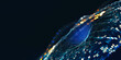 © Siarhei - Big data processing. Abstract artificial neural network. Cyber field of wavy particles. 3d illustration of high tech background