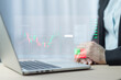 © Sea Studio - business finance technology and investment concept. Stock Market Investments Funds and Digital Assets. businessman analyzing forex trading graph financial data. Business finance background