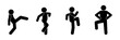© north100 - stick figure human silhouette, icons set, man dancing