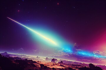 Wall Mural - Stars and nebula in space