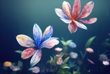 Fototapeta Kwiaty - pastel colored water lily flowers