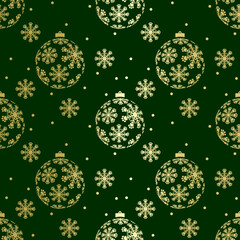 Wall Mural - Christmas ornaments  paw prints seamless  pattern