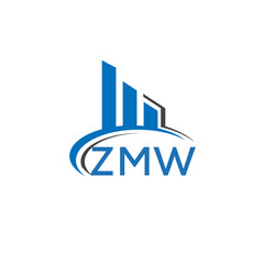 ZMW letter logo. ZMW blue image. ZMW Monogram logo design for entrepreneur and business. ZMW best icon.	
