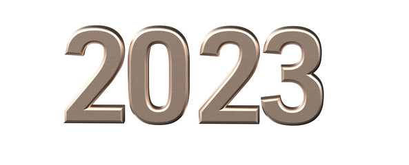 Poster - Typography design of 2023 with 3d style