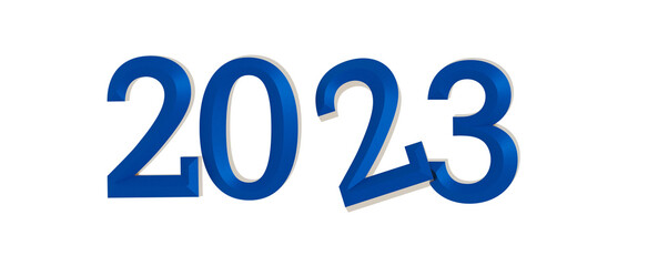 Poster - Typography design of 2023 with 3d style