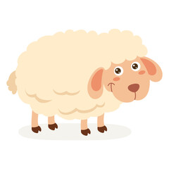 Cartoon Illustration Of A Sheep