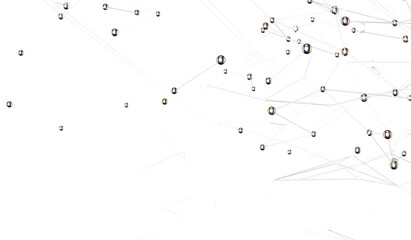 Poster - Abstract 3d render, network concept, background