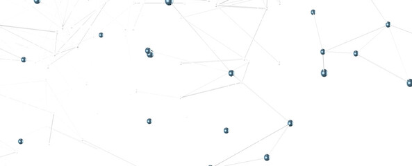 Poster - Abstract 3d render, network concept, background