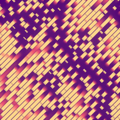 Aufkleber - Wavy pattern of rectangular stripes with trendy gradient. Modern colored background. 3d rendering digital illustration