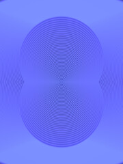 Leinwandbilder - Kaleidoscopic pattern of lines, representing a geometric object in the shape of a circle. 3d rendering illustration