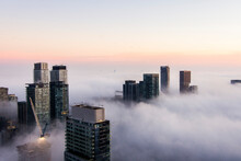 Toronto City Skyline Above Fog