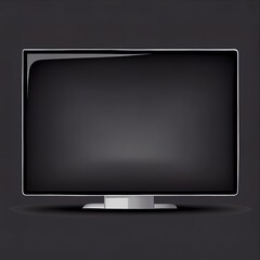 Poster - Black LED tv television screen blank on background