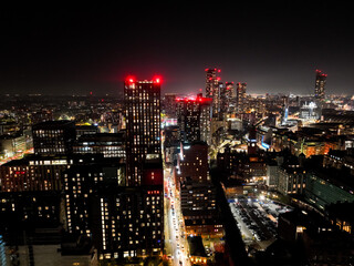 Wall Mural - city skyline at night