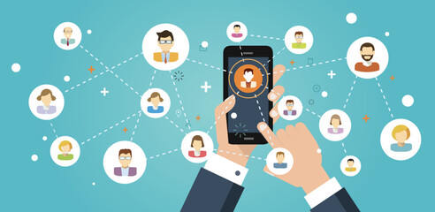 Wall Mural - social network