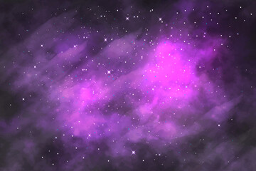 space background with stardust and shining stars. realistic colorful cosmos with nebula and milky wa