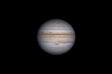 Wall Mural - The planet Jupiter with the Great Red Spot at center