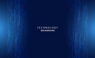 Poster - abstract digital circuit board futuristic future high speed motion on the blue background