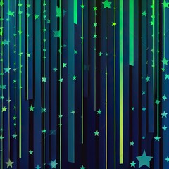 Poster - Dark Blue, Green vertical background with colored stars. Modern geometrical abstract illustration with stars. Smart design for your business advert.