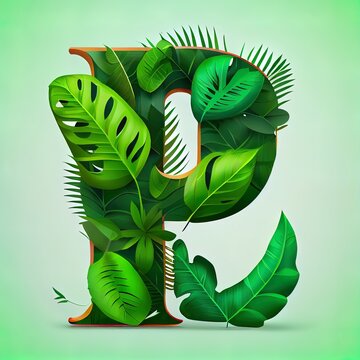 Green leaves font