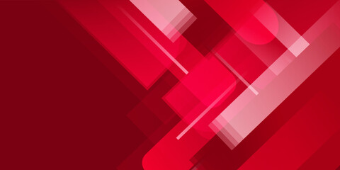abstract red modern decorative stylish wave banner geometric background vector