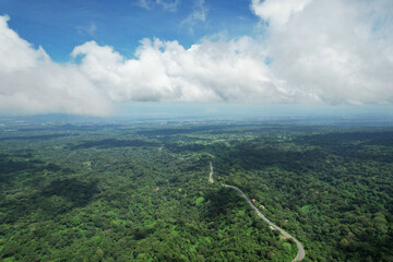 Wall Mural - road to managua aerial drone view