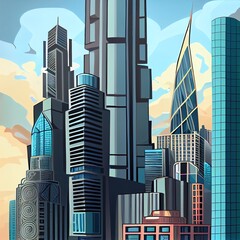 Poster - skyscrapers