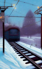 Wall Mural - Railroad