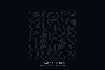Poster - Abstract Line Matrix Pattern. Noise Flow Dynamic.