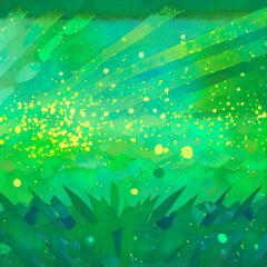 Wall Mural - Bright abstract green background with glitter